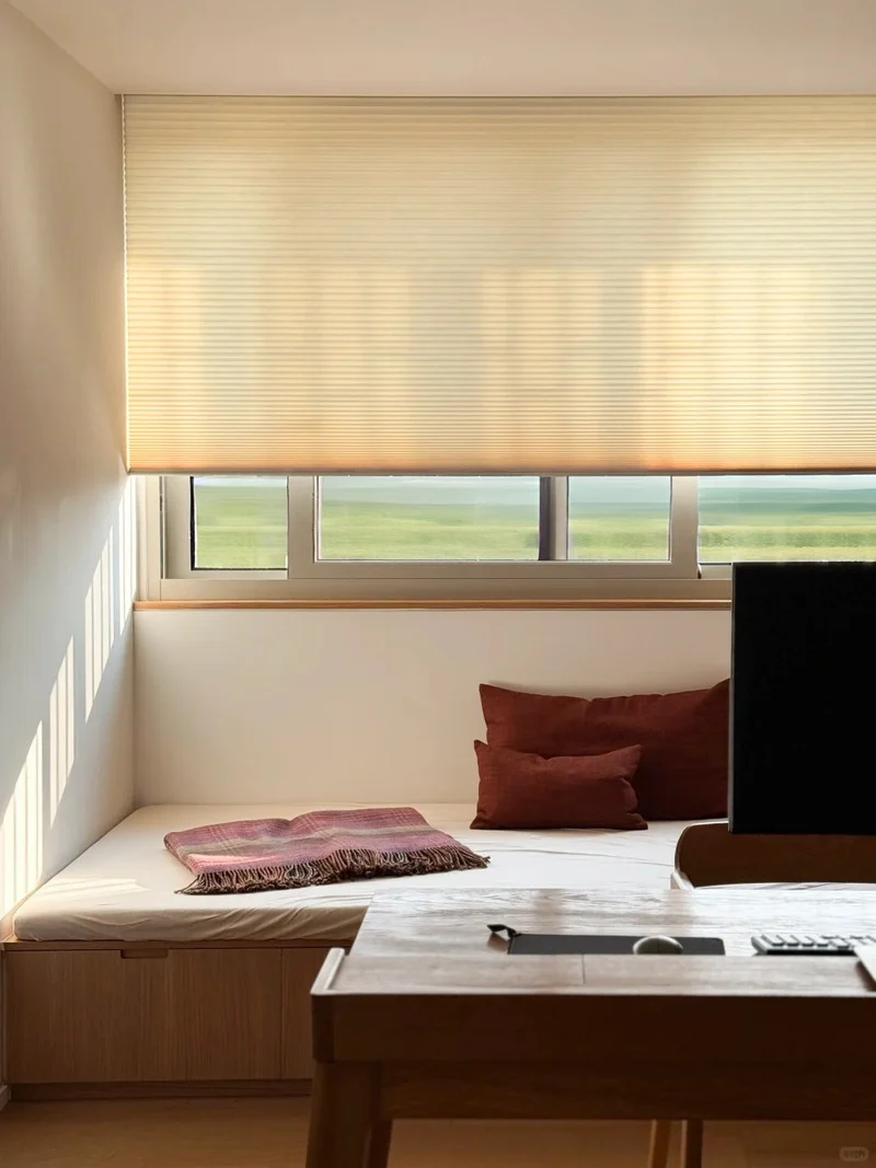 Cordless No Drill Honeycomb Shades, 1" Cell Tool-Free Installation Blinds for Windows