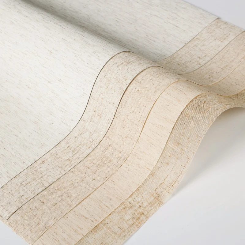 Linen Roller Shades, Cordless Natural Woven Linen Blinds
