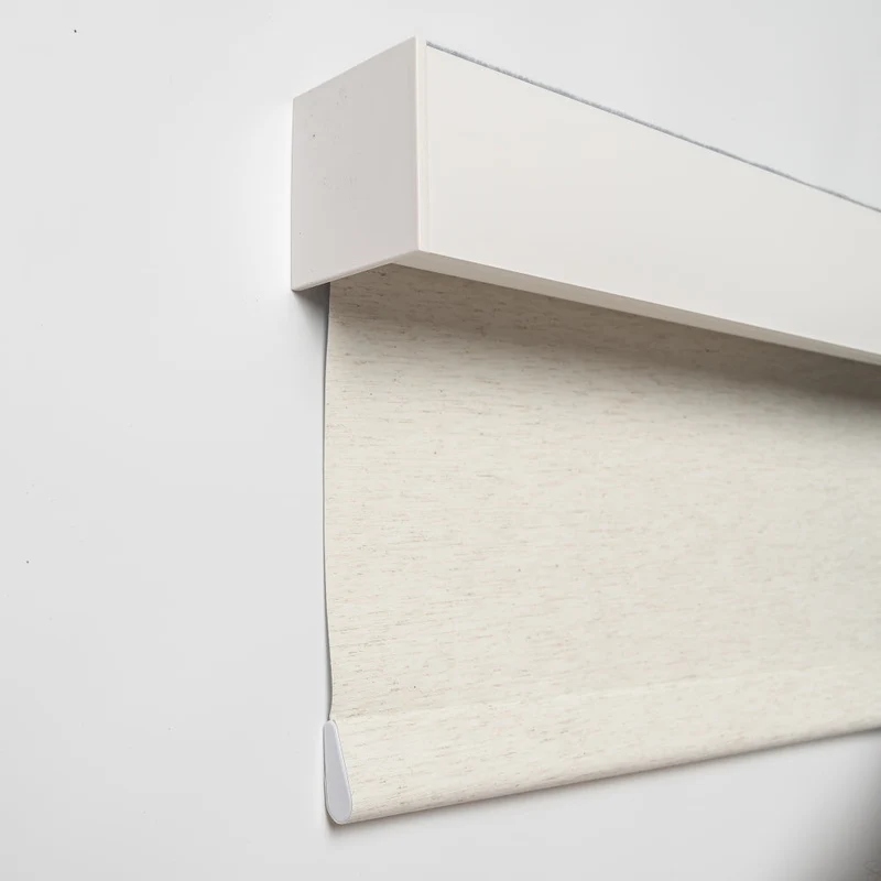 Linen Roller Shades, Cordless Natural Woven Linen Blinds