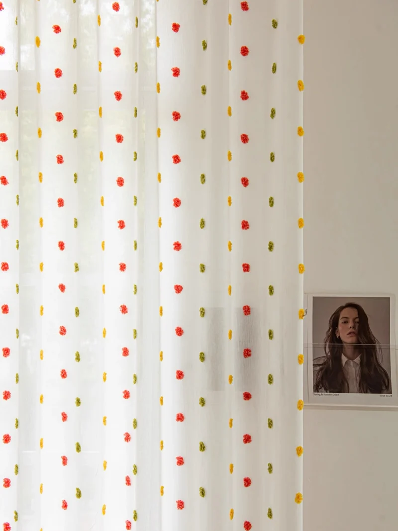 Kids Curtains - Colorful Candy Sheer Curtains for Sweet Rooms