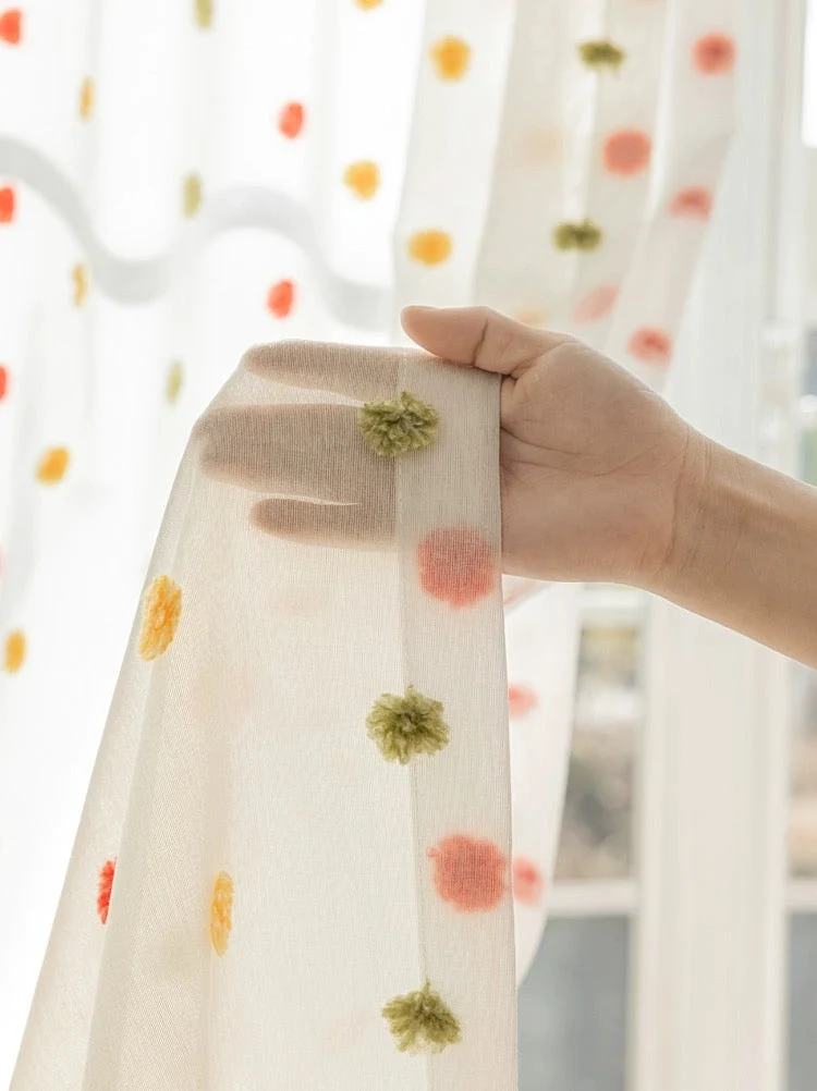 Kids Curtains - Colorful Candy Sheer Curtains for Sweet Rooms