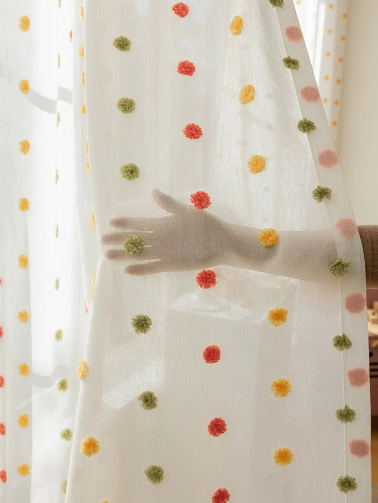 Kids Curtains - Colorful Candy Sheer Curtains for Sweet Rooms