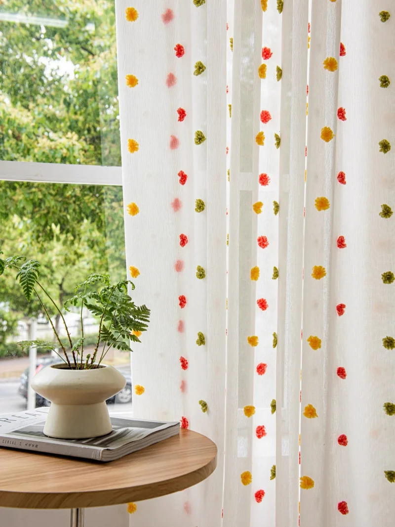 Kids Curtains - Colorful Candy Sheer Curtains for Sweet Rooms