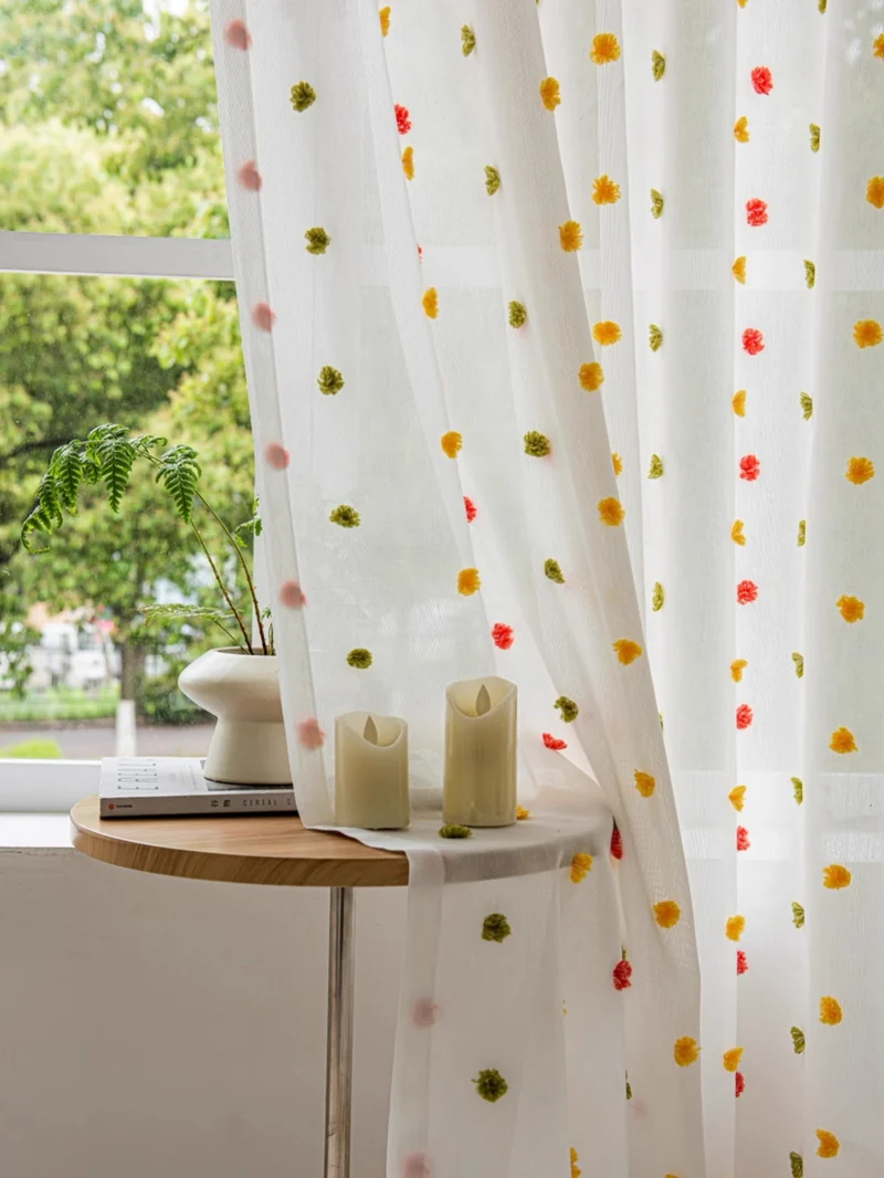 Kids Curtains - Colorful Candy Sheer Curtains for Sweet Rooms