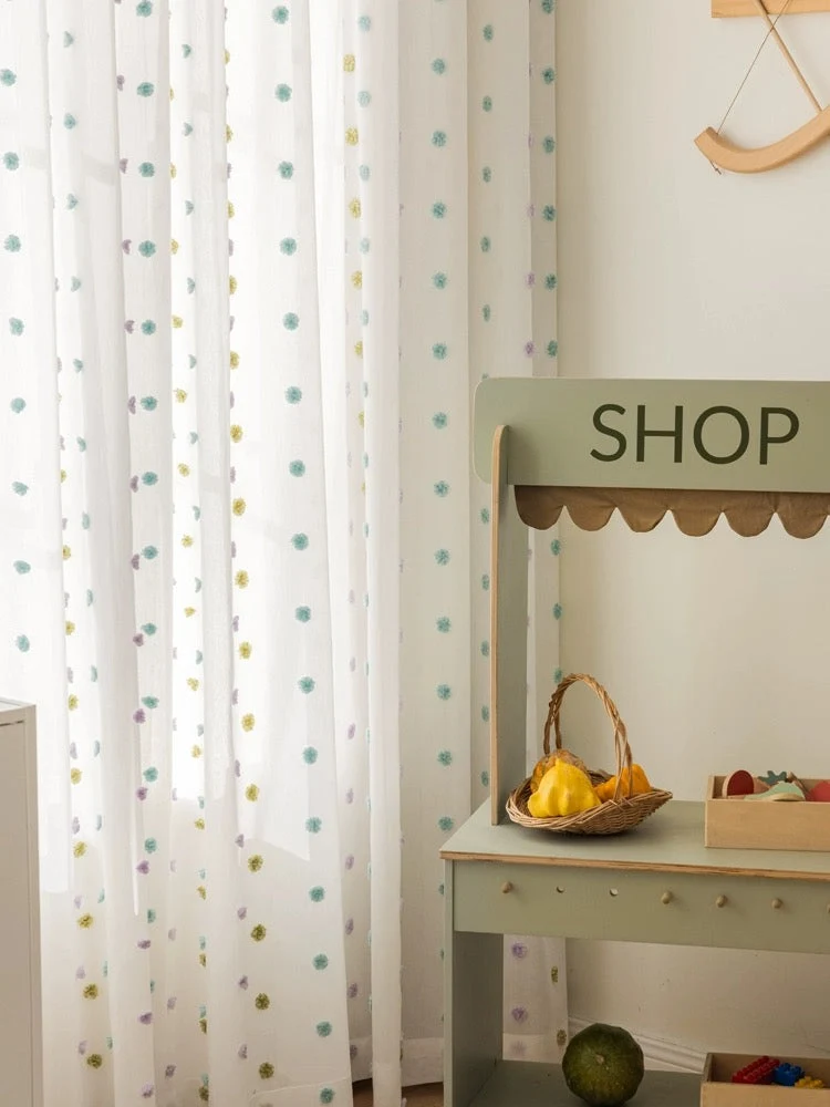 Kids Curtains - Colorful Candy Sheer Curtains for Sweet Rooms