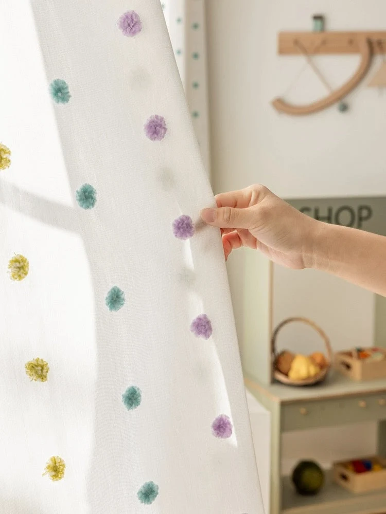 Kids Curtains - Colorful Candy Sheer Curtains for Sweet Rooms