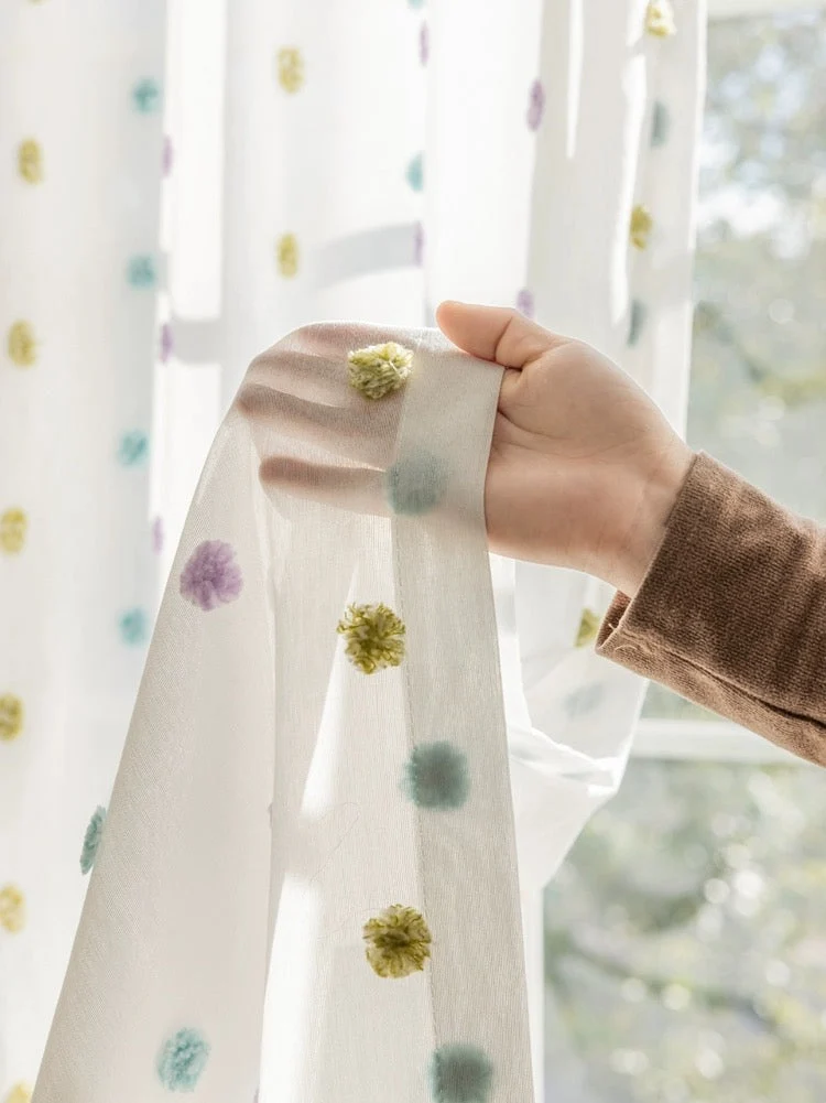 Kids Curtains - Colorful Candy Sheer Curtains for Sweet Rooms