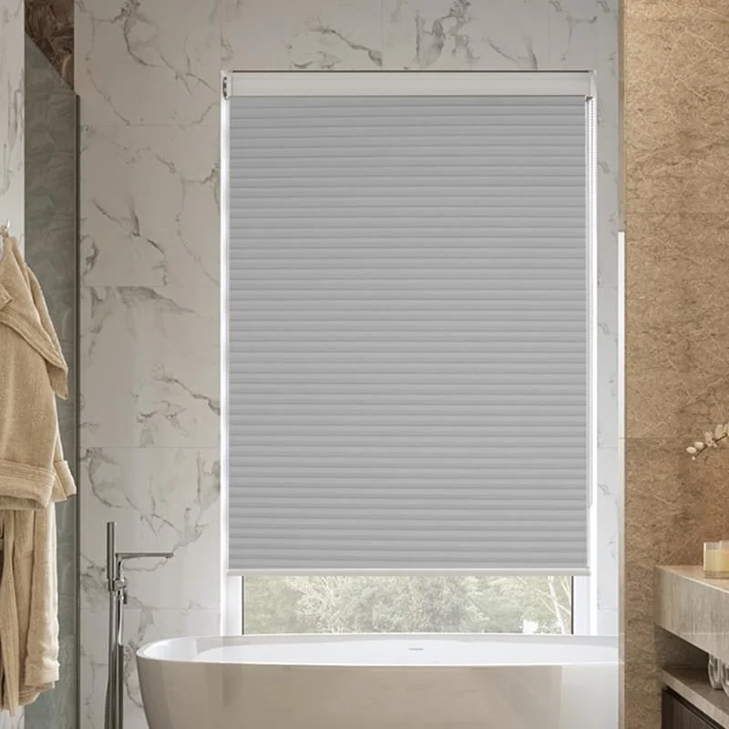 Affordable Waterproof Bathroom Blinds: Cordless 1" Honeycomb Shades