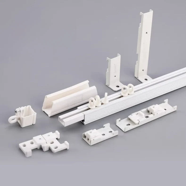 Thickened Aluminum Silent Curtain Track, U & L-Shaped Windows Supported