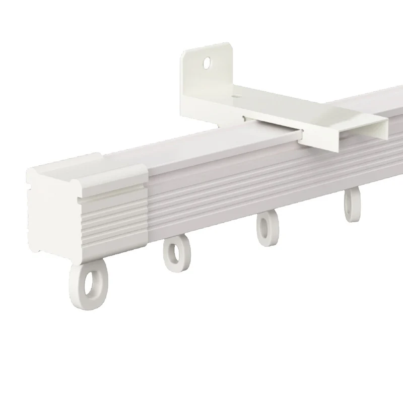 Thickened Aluminum Silent Curtain Track, U & L-Shaped Windows Supported