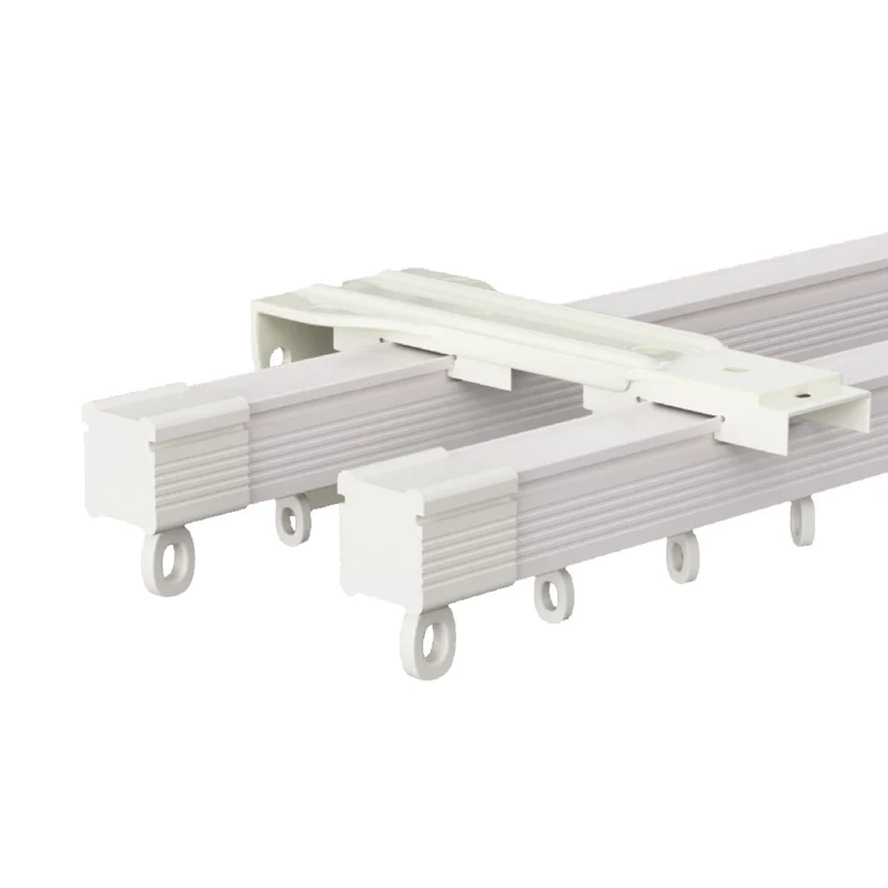 Thickened Aluminum Silent Curtain Track, U & L-Shaped Windows Supported