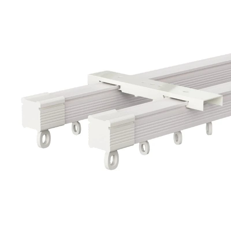 Thickened Aluminum Silent Curtain Track, U & L-Shaped Windows Supported