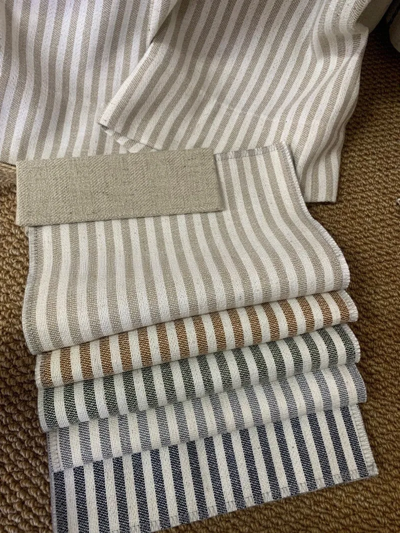 Classic Striped Roman Shades, Light Filtering & Blackout Shades