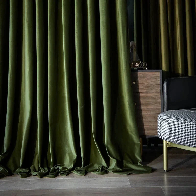 Luxurious Soft Sheen Velvet Drapes for Living Room & Bedroom