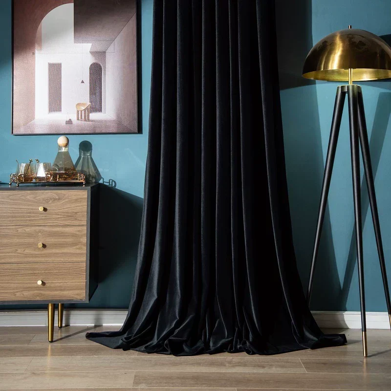 Luxurious Soft Sheen Velvet Drapes for Living Room & Bedroom