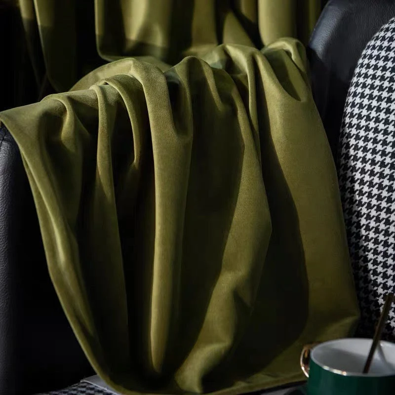 Luxurious Soft Sheen Velvet Drapes for Living Room & Bedroom