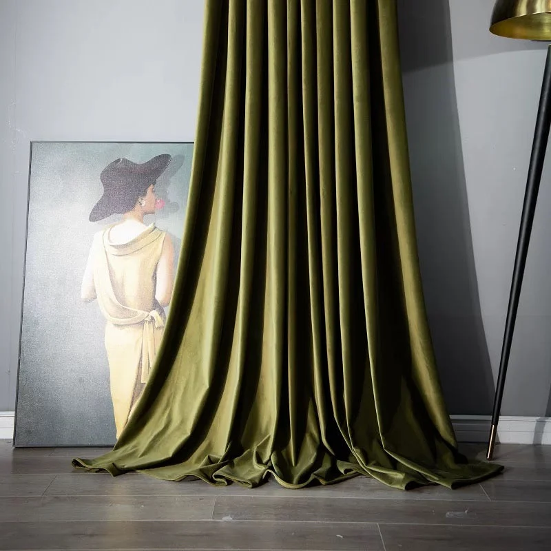 Luxurious Soft Sheen Velvet Drapes for Living Room & Bedroom