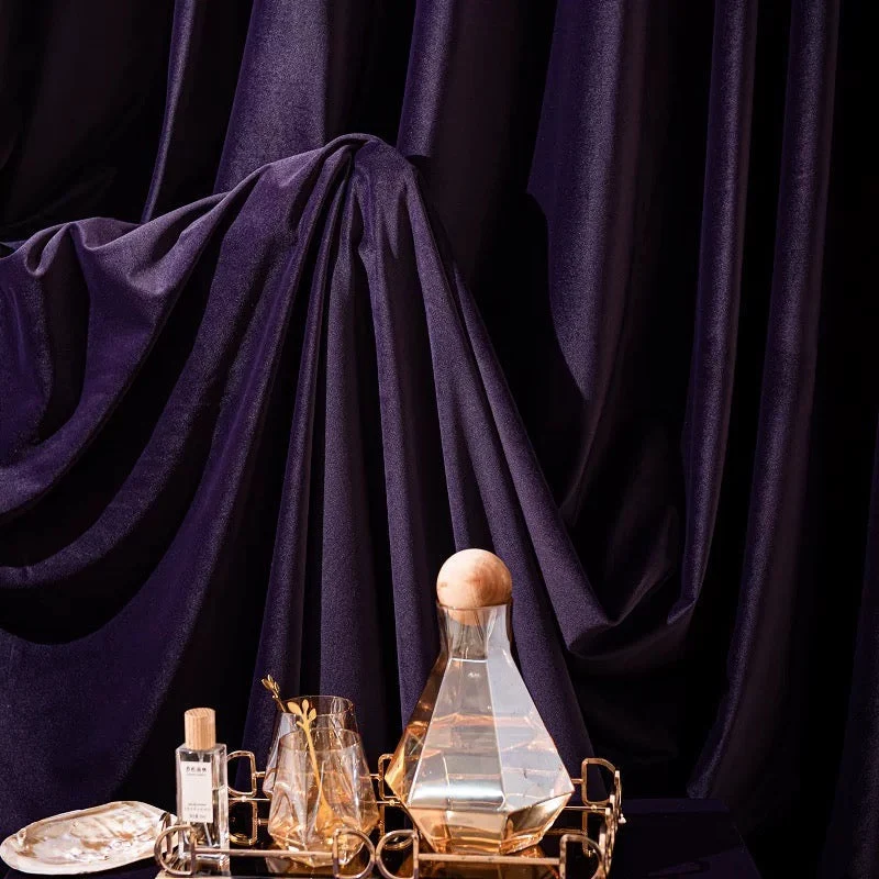 Luxurious Soft Sheen Velvet Drapes for Living Room & Bedroom