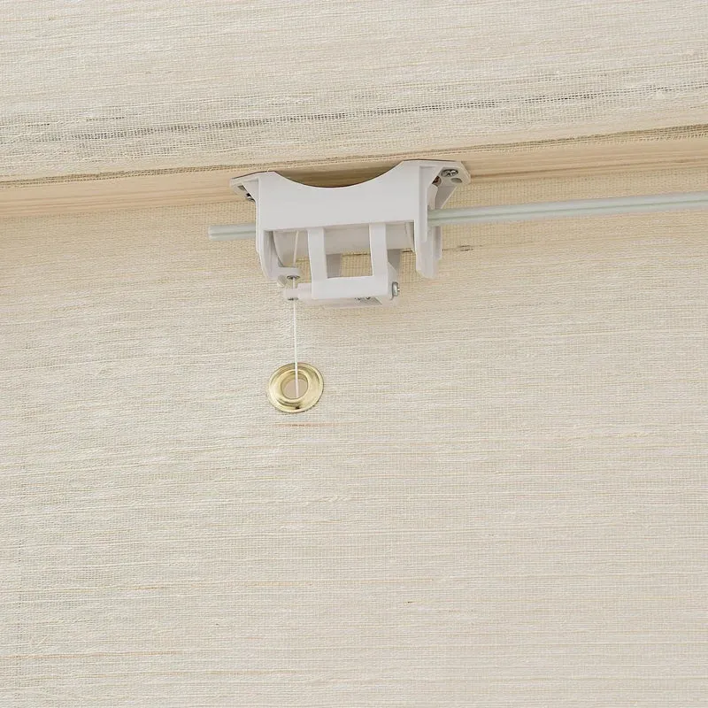 Natural Ramie Bamboo Window Shades, Mildew-resistant Woven Shades - Coconut White