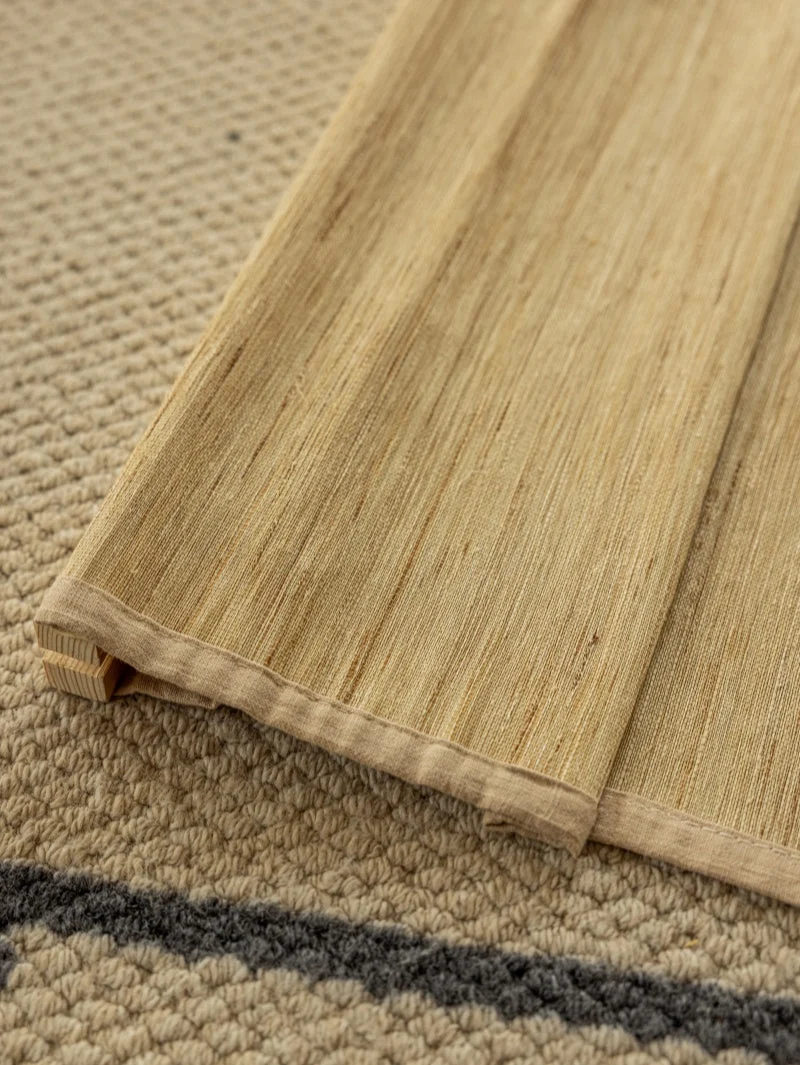 Custom Bamboo Shades, Mildew-resistant Ramie Woven Blinds - Cashew