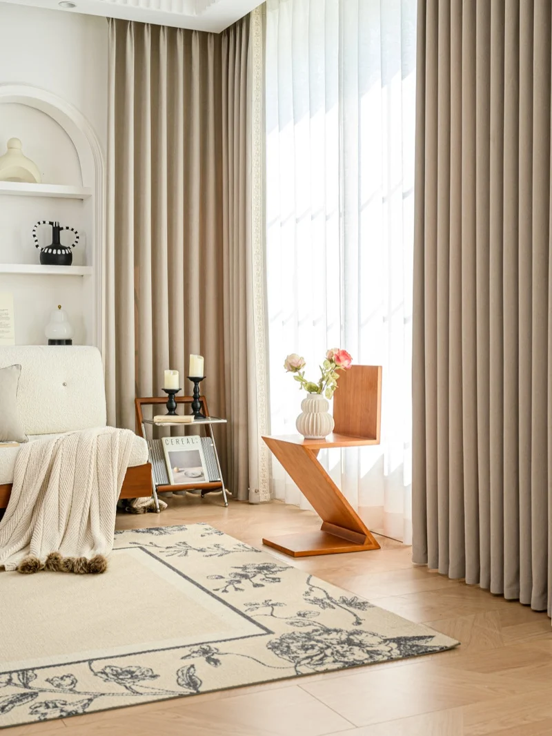Luxurious Cashmere Blackout Curtains Pleated, Luxury Curtains