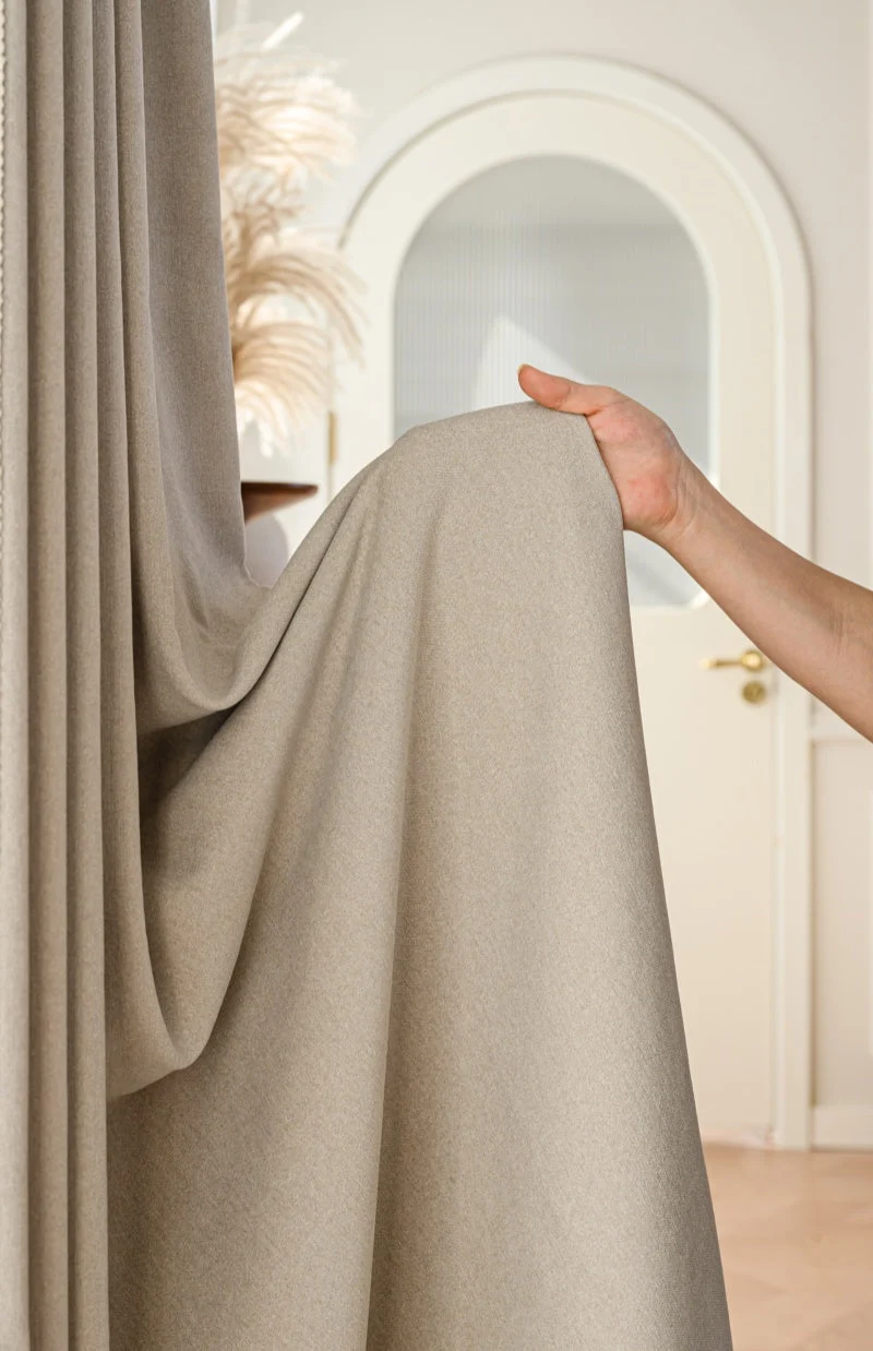Luxurious Cashmere Blackout Curtains Pleated, Luxury Curtains