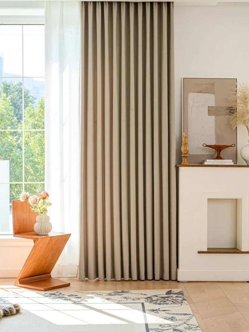 Luxurious Cashmere Blackout Curtains Pleated, Luxury Curtains