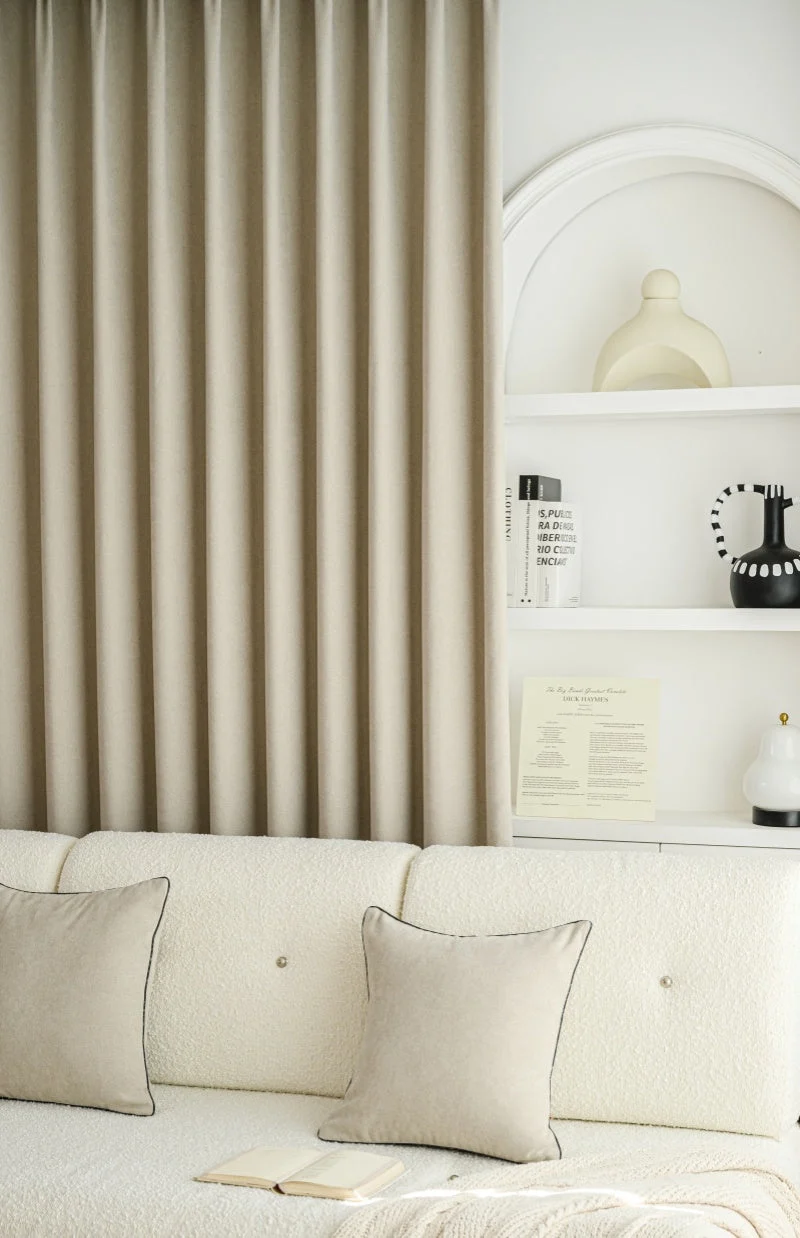 Luxurious Cashmere Blackout Curtains Pleated, Luxury Curtains