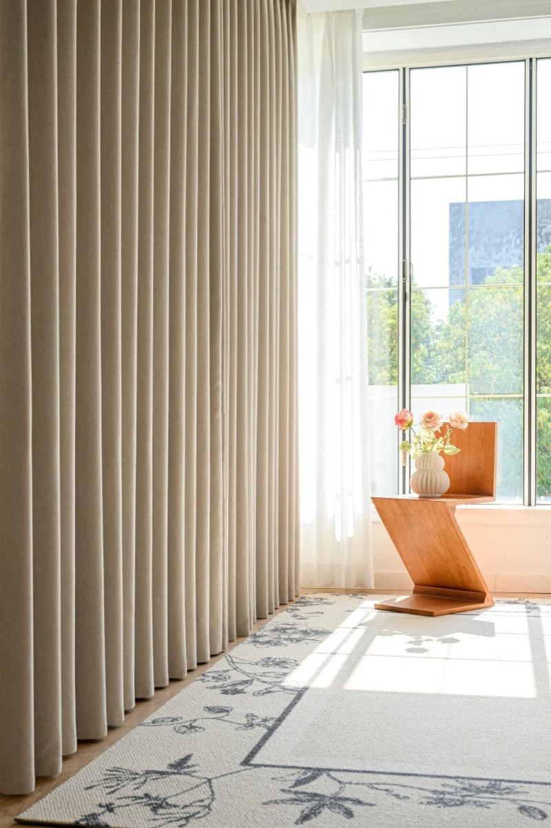 Luxurious Cashmere Blackout Curtains Pleated, Luxury Curtains