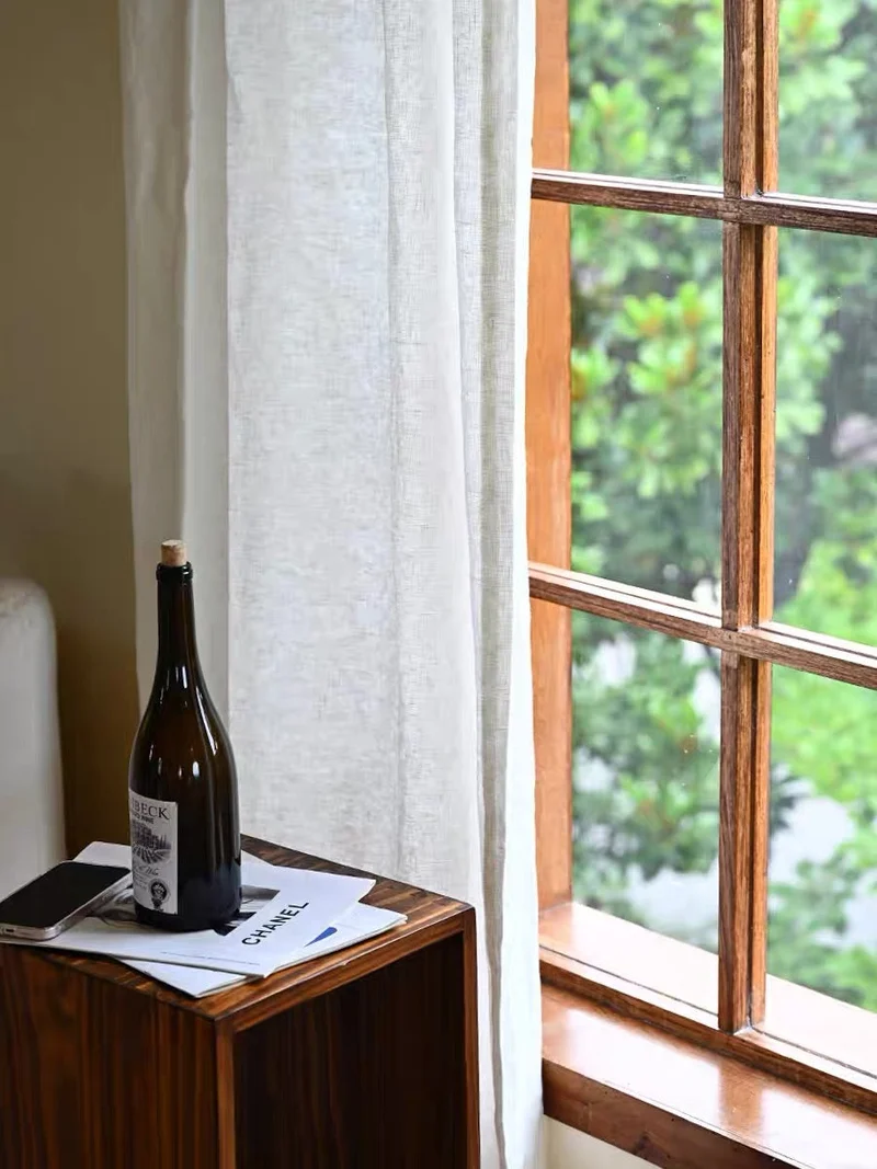 Ivory White Linen Curtains - 100% Linen, Perfect for Living, Dining Rooms and Studies