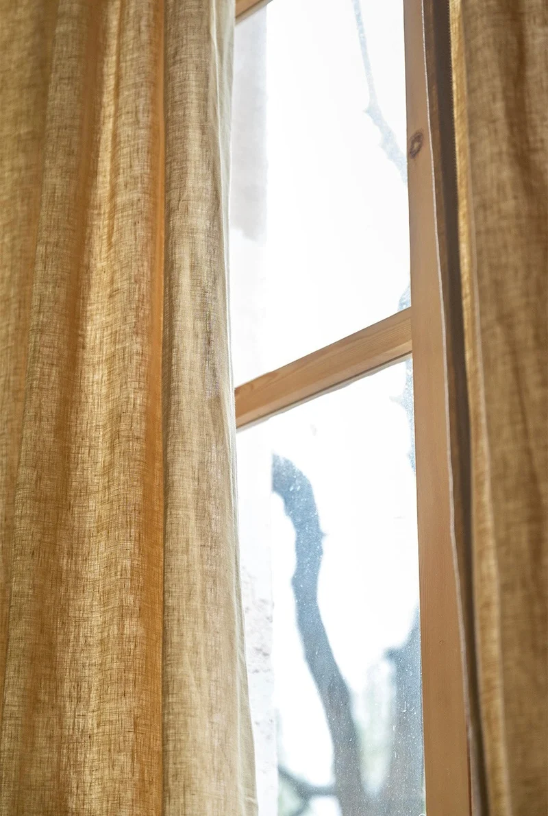 Mustard Yellow Curtains - French-Imported, 100% Linen