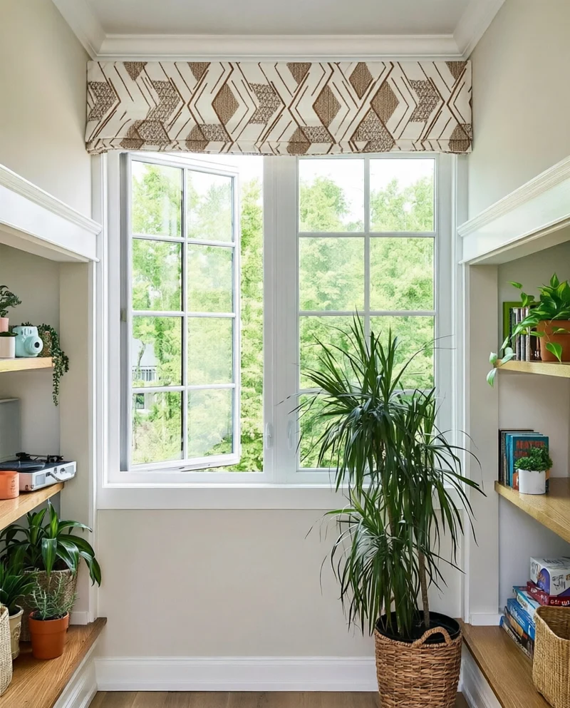 Luxury Patterned Roman Shades in French Embroidery