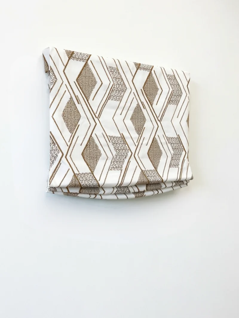 Luxury Patterned Roman Shades in French Embroidery