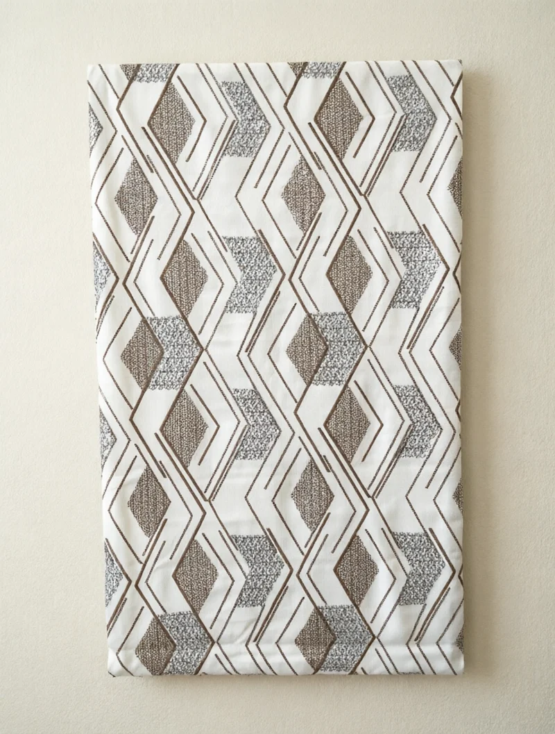 Luxury Patterned Roman Shades in French Embroidery