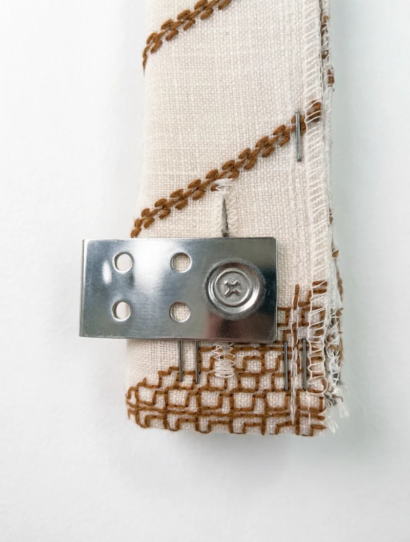 Luxury Patterned Roman Shades in French Embroidery