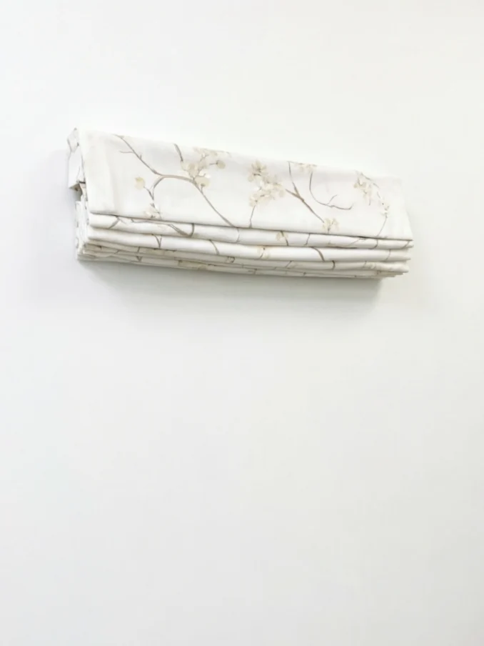 Luxury Patterned Roman Shades in French Embroidery