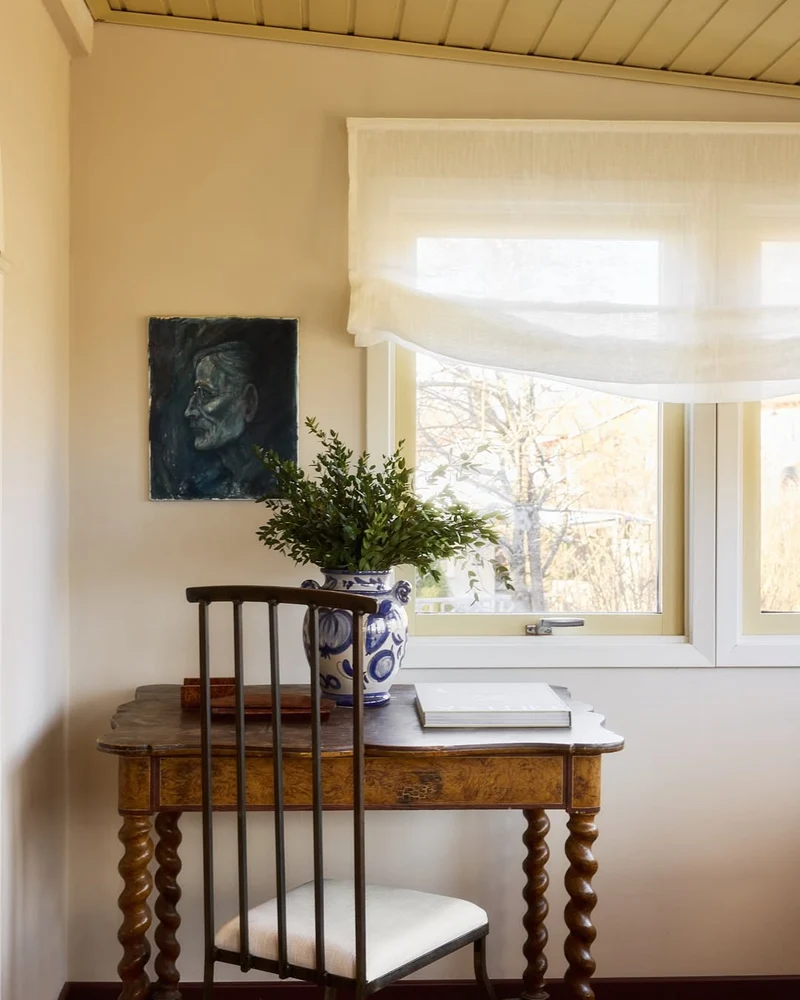 Corded Soft Sheer Roman Shades in 100% Pure Linen Sheer