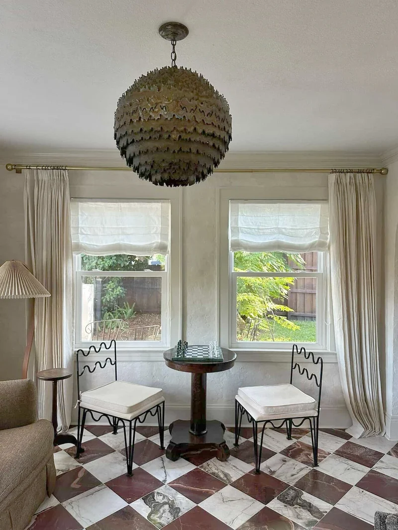 Corded Soft Sheer Roman Shades in 100% Pure Linen Sheer