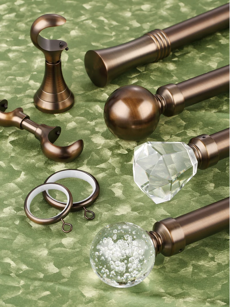 Custom Luxury Traverse Curtain Rods, Heavy-Duty Sliding Rods for Ripple Fold, Pleated & Bay Window Drapes