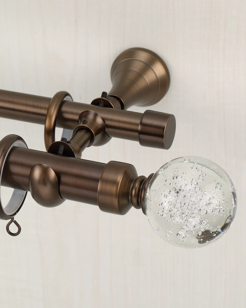 Custom Luxury Traverse Curtain Rods, Heavy-Duty Sliding Rods for Ripple Fold, Pleated & Bay Window Drapes