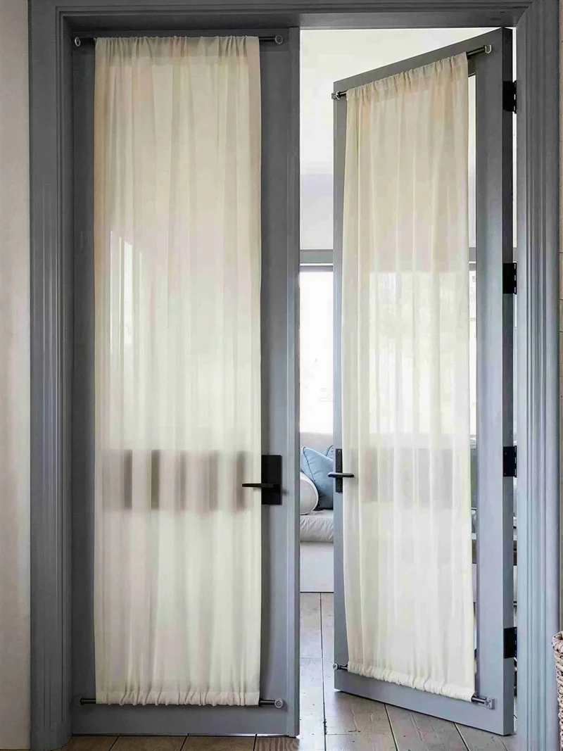 Custom Rod Pocket French Door Curtains