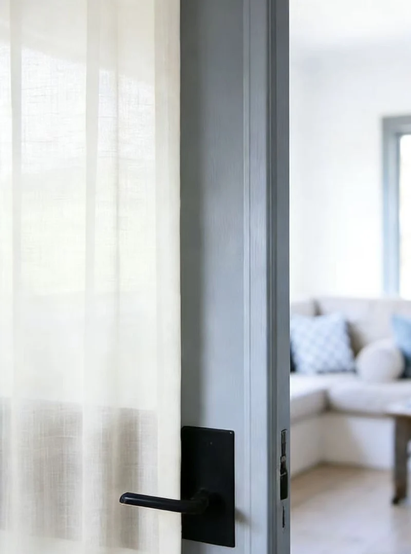 Custom Rod Pocket French Door Curtains