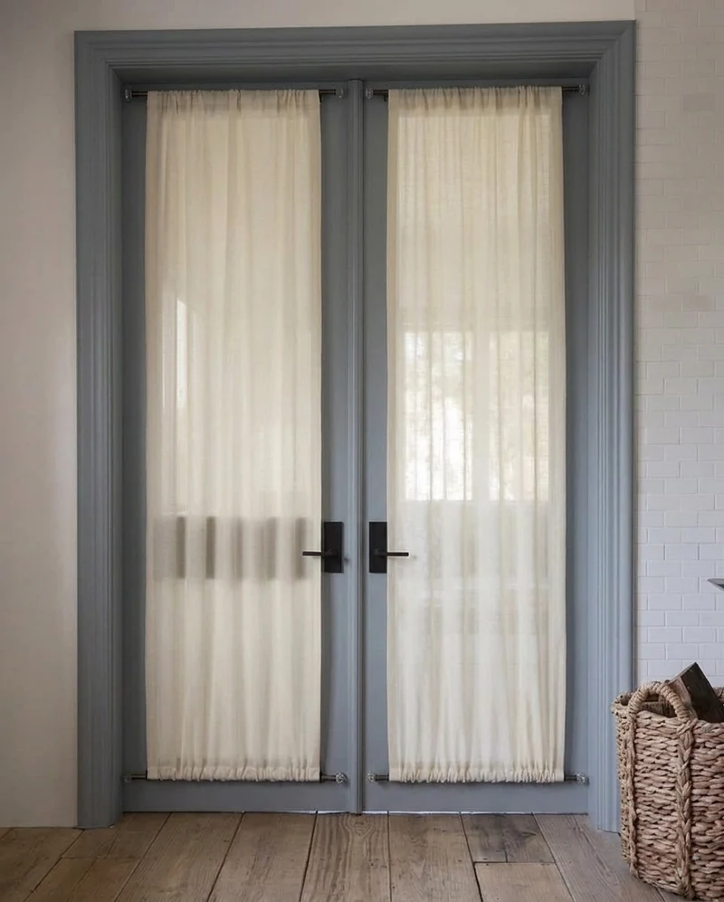 Custom Rod Pocket French Door Curtains