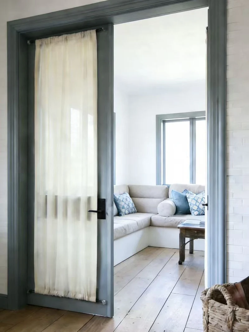 Custom Rod Pocket French Door Curtains