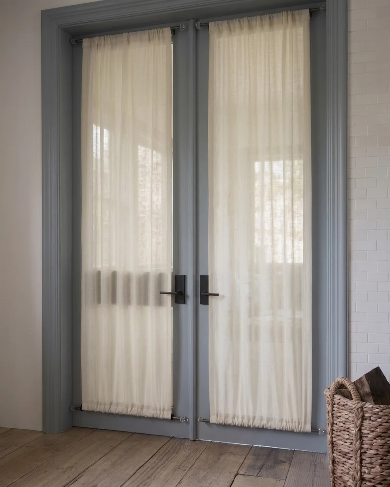 Custom Rod Pocket French Door Curtains