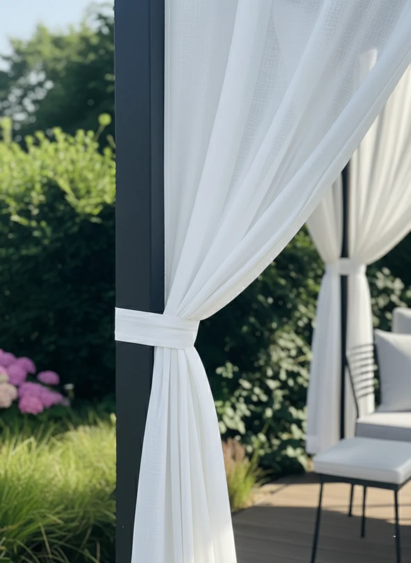 Outdoor Curtains: UV-Resistant, Water-Repellent and Stain-Resistant Sheers