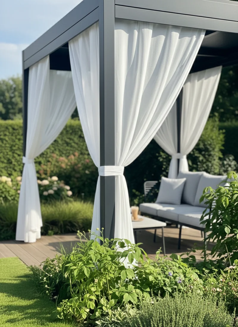 Outdoor Curtains: UV-Resistant, Water-Repellent and Stain-Resistant Sheers