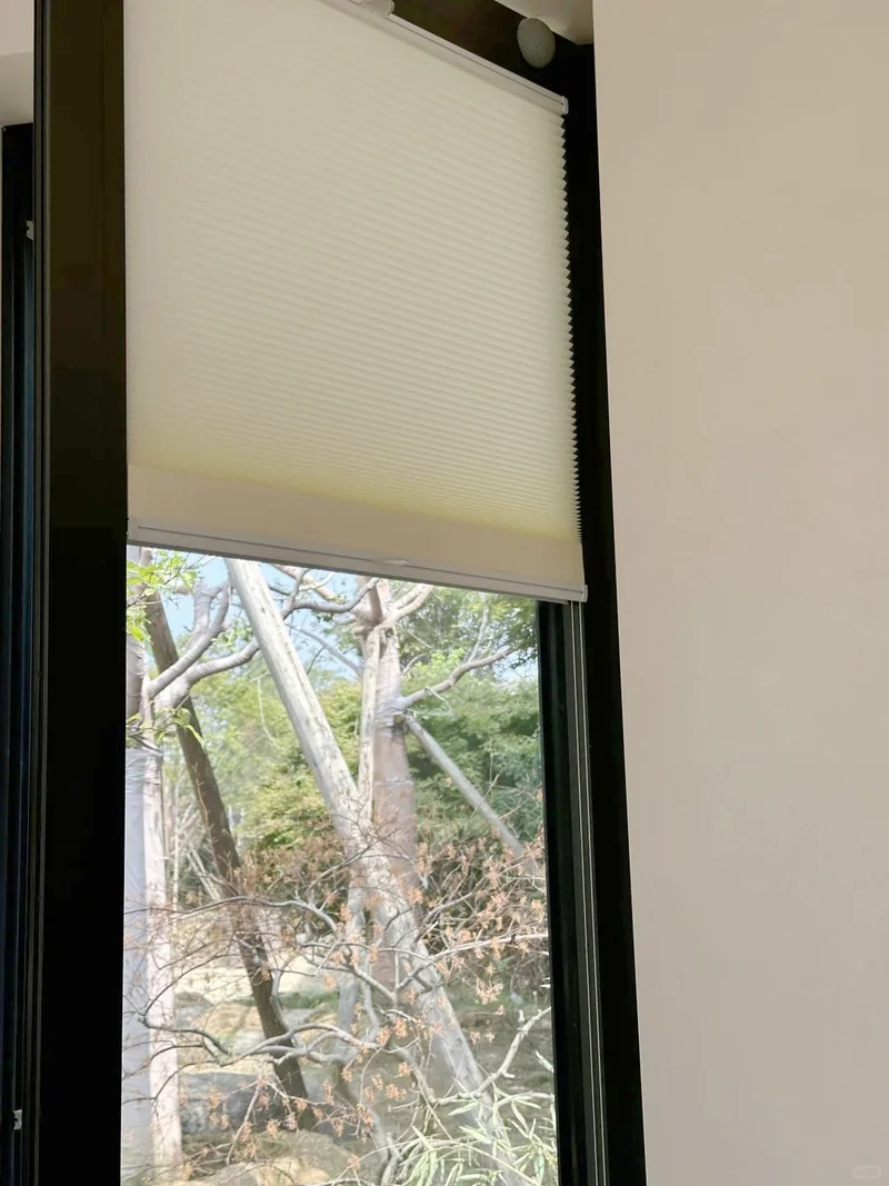 Glass Door Blinds No Drill Honeycomb Shades, 1" Cellular Cell