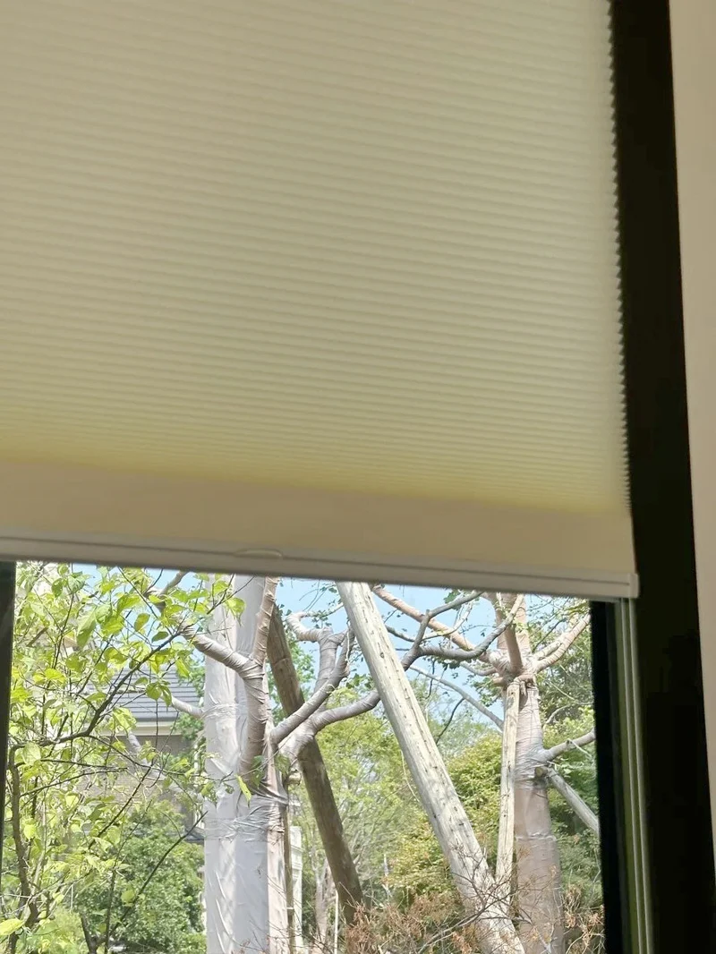 Glass Door Blinds No Drill Honeycomb Shades, 1" Cellular Cell