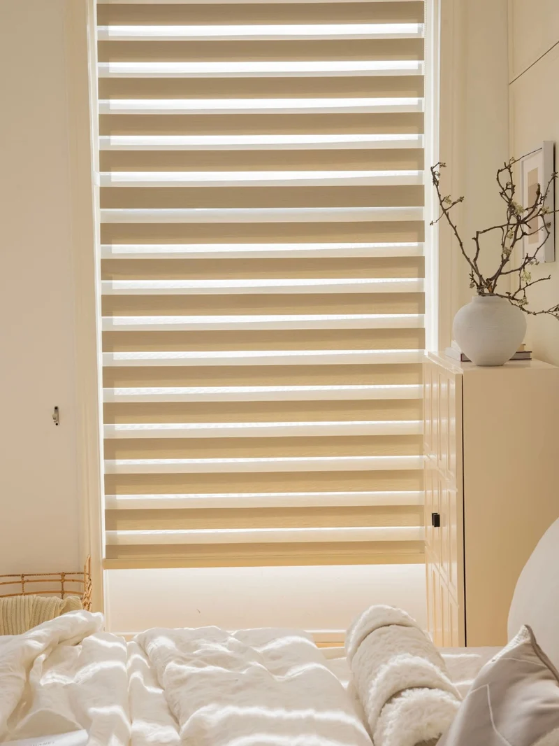 Zebra Blinds - Dual Layer Light Control & Privacy, Cordless Waterproof Shades